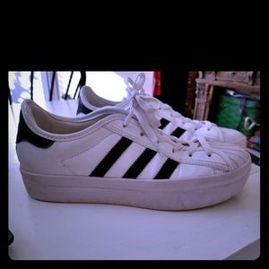 GENTLY WORN ADIDAS SUPERSTAR WITH PLATFORM